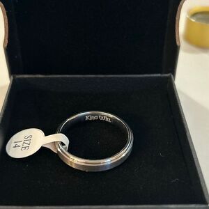 NEW King Will men's thin wedding band stainless steel size14